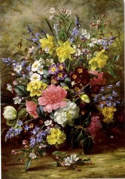 unknow artist Floral, beautiful classical still life of flowers.105 oil painting picture